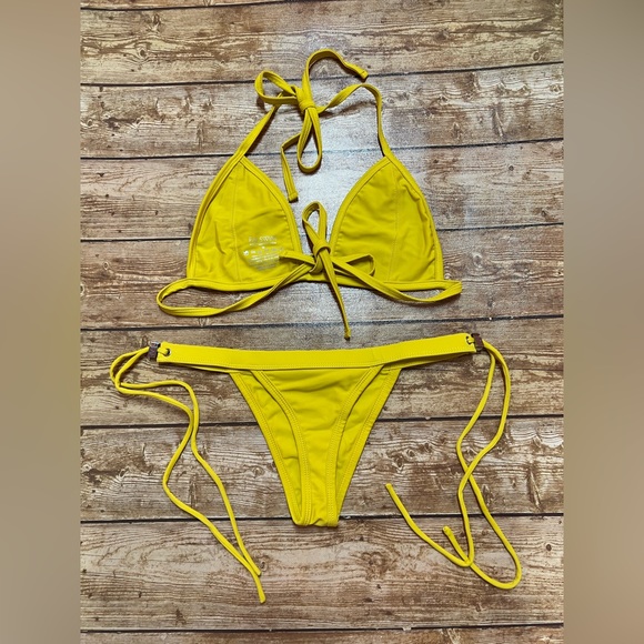 NWT FAE SWIM The Sonny Top in Yellow - Picture 3 of 4